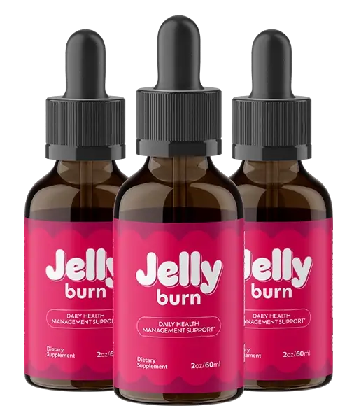 JellyBurn metabolism support liquid drops bottles